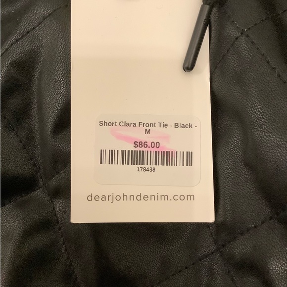 NWT DEAR JOHN QUILTED VEGAN LEATHER SHORTS❤️❤️❤️❤️ - Picture 10 of 14